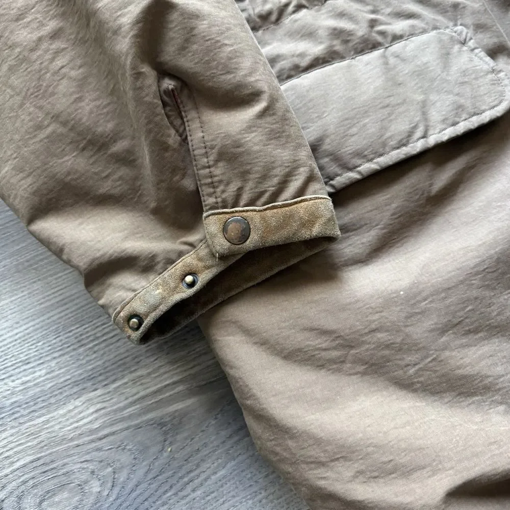 VTG Polo Ralph Lauren Down Mountain Expedition Parka Brown Jacket Small RARE Ski